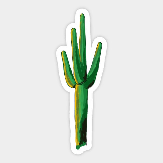 Saguaro Cactus of the Sonoran Desert Sticker by CorrieMick